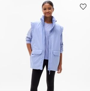 Athleta Girl Periwinkle Blue Puffer Vest NWOT